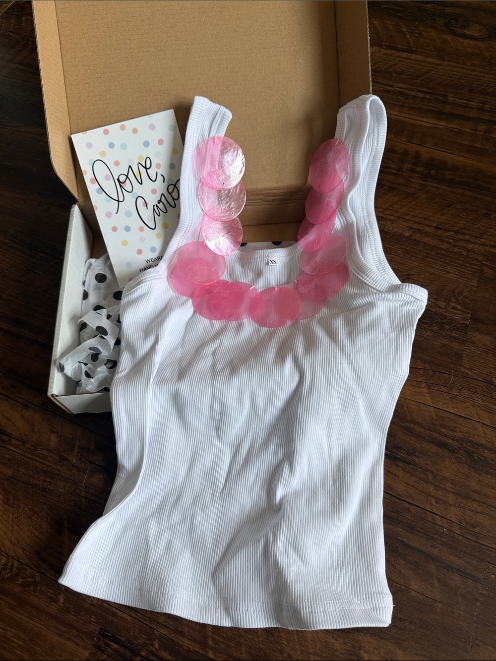 Love, Caro Viral Shell Tank (sold out online)